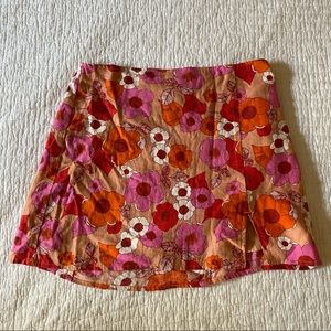 Urban Outfitters Floral Mini Skirt NEW
